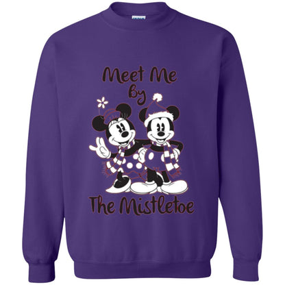 Christmas T-shirt Meet Me By Mistletoe Purple