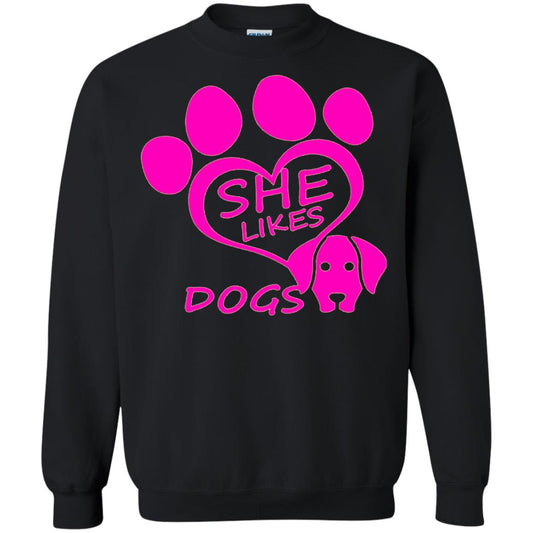 Dog Lovers Shirt She Likes Dogs Black