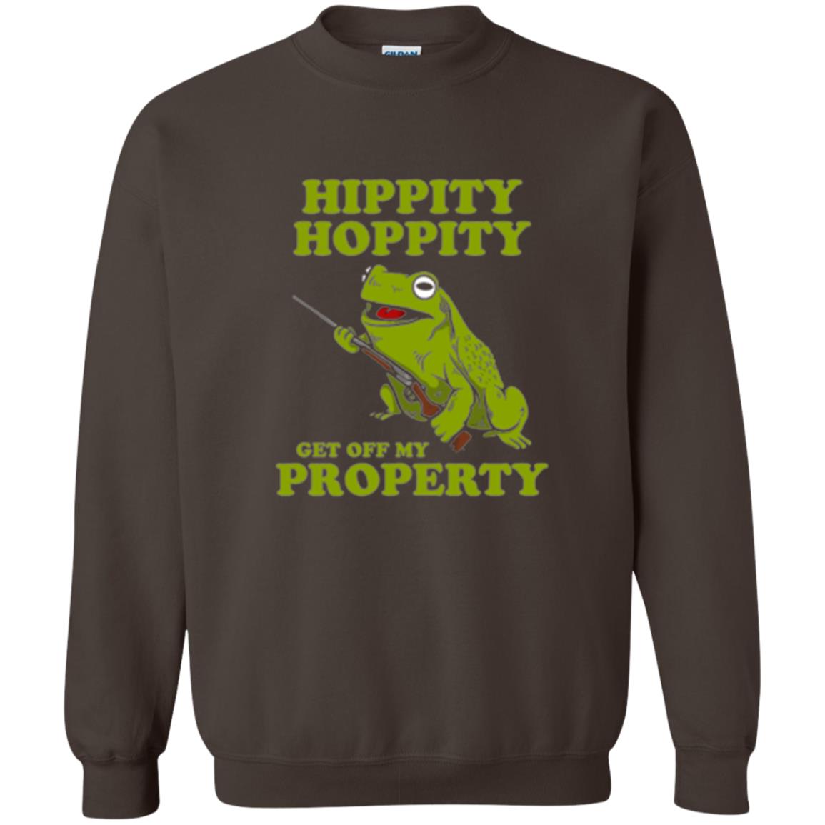 Frog Lover T-shirt Hippity Hoppity Get Off My Property Dark Chocolate