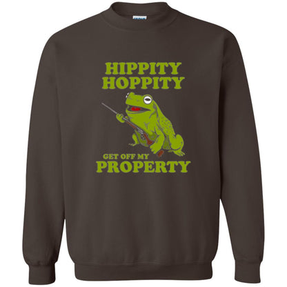 Frog Lover T-shirt Hippity Hoppity Get Off My Property Dark Chocolate