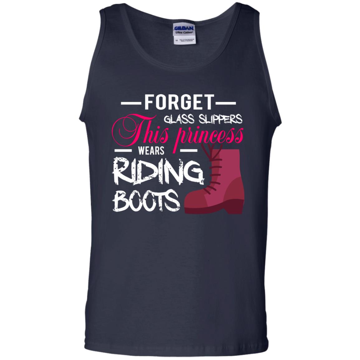 Forget Glass Slippers This Princess Wears Riding Boots Horse Riding T-shirt Navy