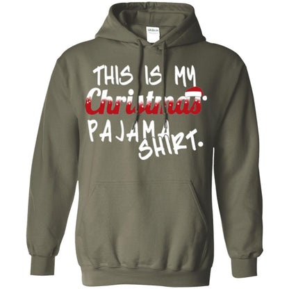 Christmas T-shirt This Is My Christmas Pajama Shirt Military Green