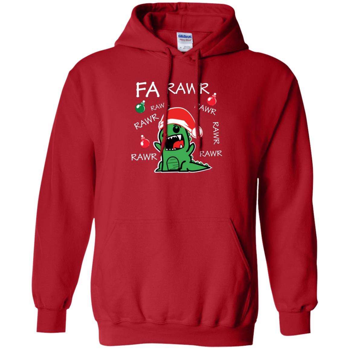 Christmas T-shirt Dinosaur Fa Rawr Red