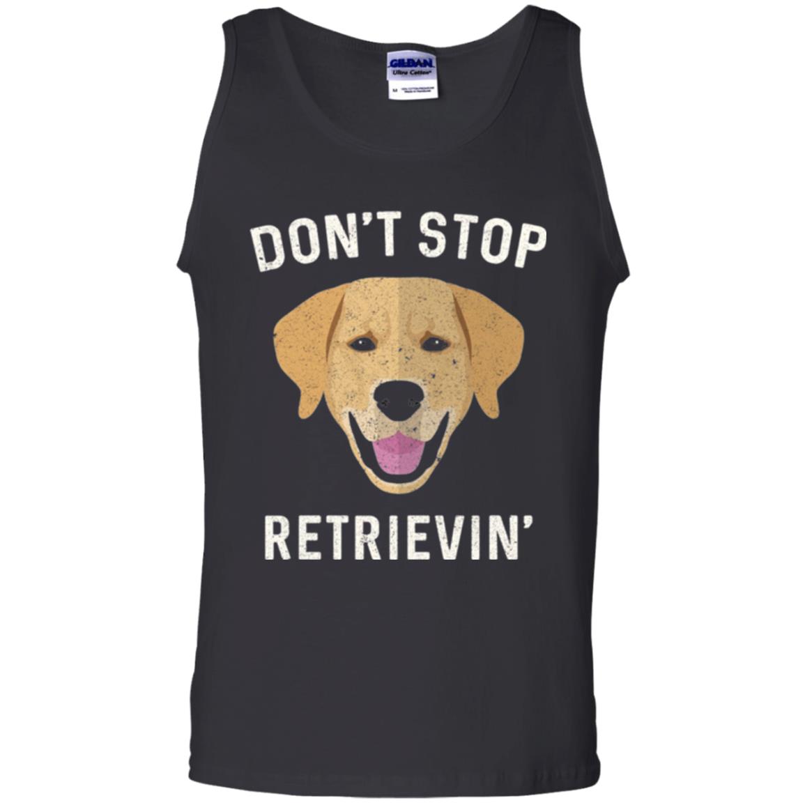 Dog Lovers T-shirt Don_t Stop Retrieving Black