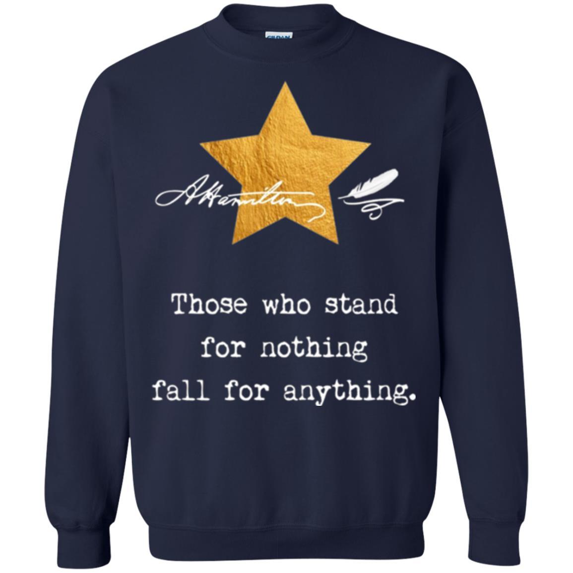 Alexander Hamilton T-shirt Those Who Stand For Nothing Navy