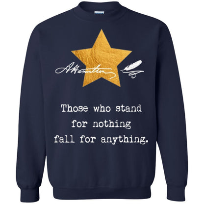 Alexander Hamilton T-shirt Those Who Stand For Nothing Navy