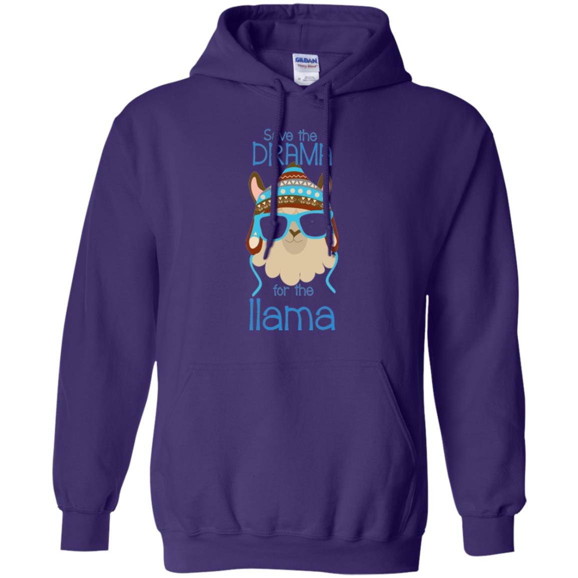 Llama Lovers T-shirt Save The Drama For The Llama Purple
