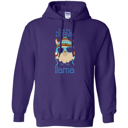 Llama Lovers T-shirt Save The Drama For The Llama Purple