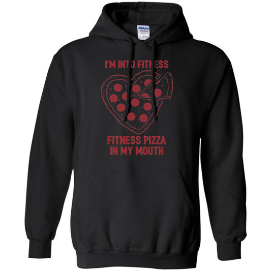 Pizza Lover T-shirt Fitness Pizza In My Mouth Black