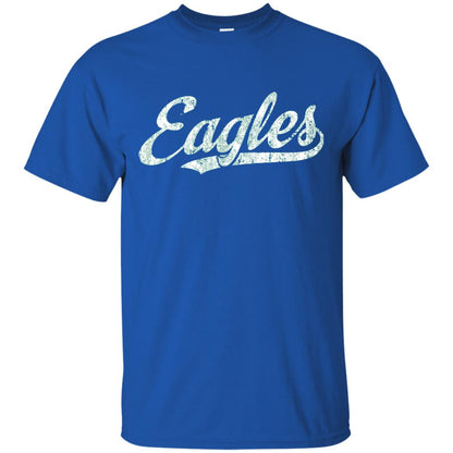 Eagles Mascot T-shirt Vintage Sports Name Royal