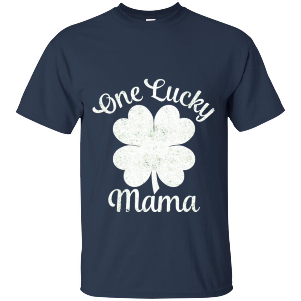 One Lucky Shamrock Mama St. Patrick's Day T-shirt Navy