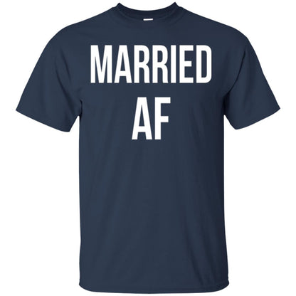 Married Af Funny T-shirt Navy