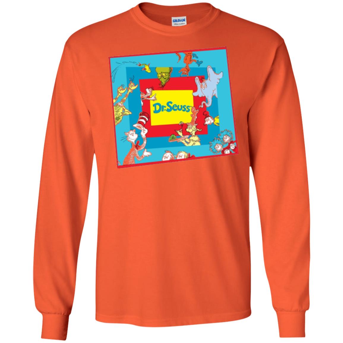 Dr. Seuss Character National Wear Red Day T-shirt Orange