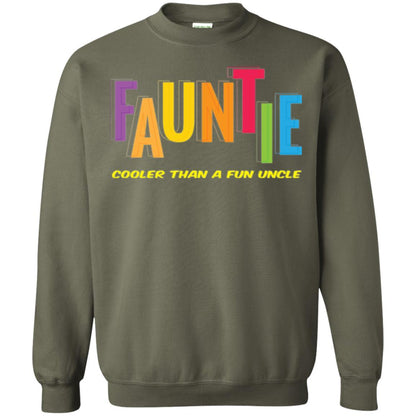 Aunt T-shirt Fauntie Cooler Than A Fun Uncle Military Green