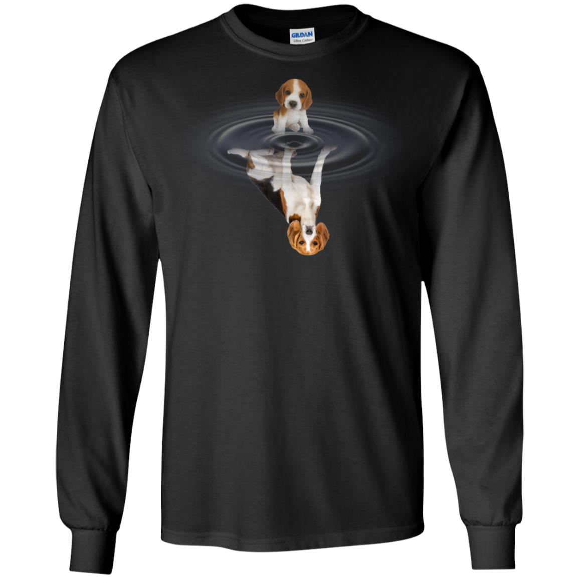 Little Beagle And Big Shadow ShirtG240 Gildan LS Ultra Cotton T-Shirt