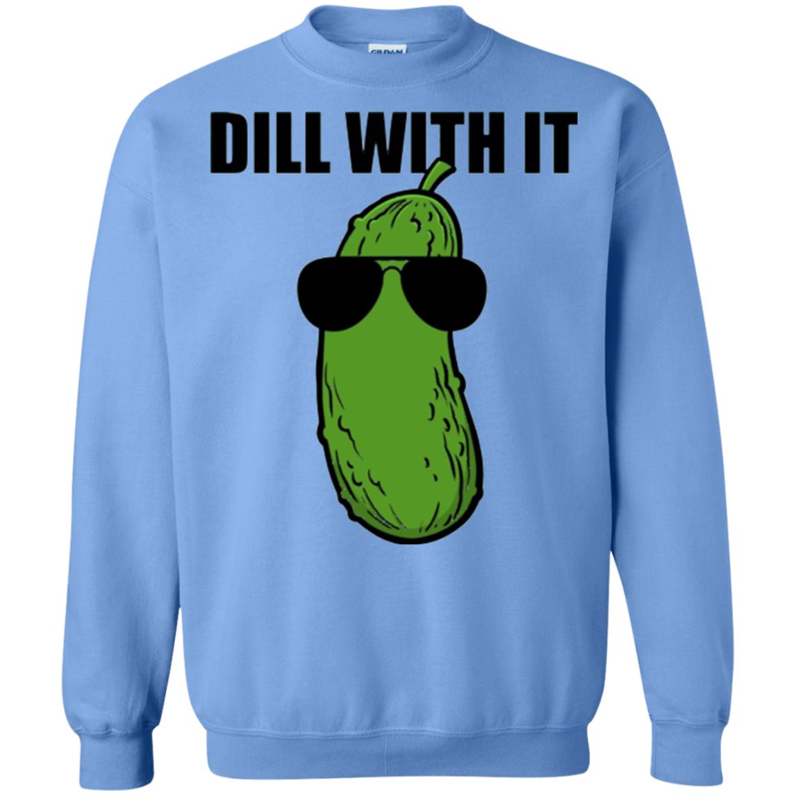 Funny Pickle T-shirt Dill With It Carolina Blue