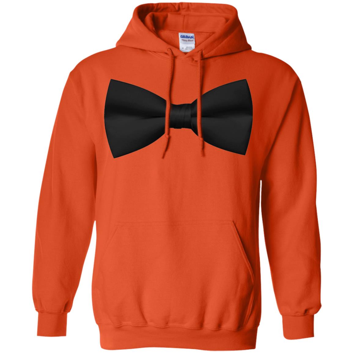 Big Black Bow Tie Tee Shirt Orange