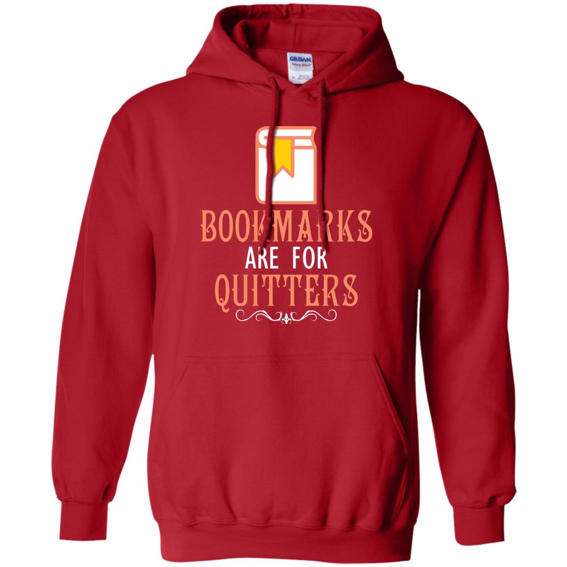 Bookmarks Are For Quitters Book Reader T-shirt Red
