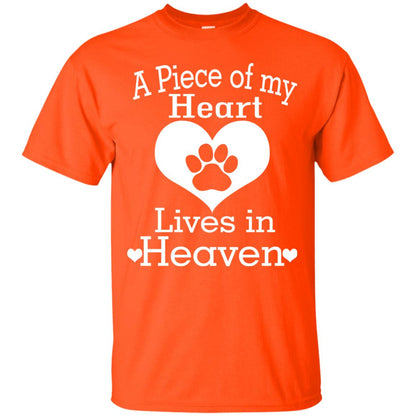 A Piece Of My Heart Lives In Heaven Dog In Heaven Shirt Orange