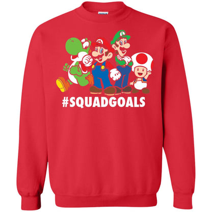 Nintendo Super Mario Luigi #squadgoals Gamer T-shirt Red