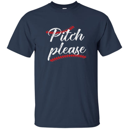 Pitch Please Funny Baseball Lover T-shirt Navy