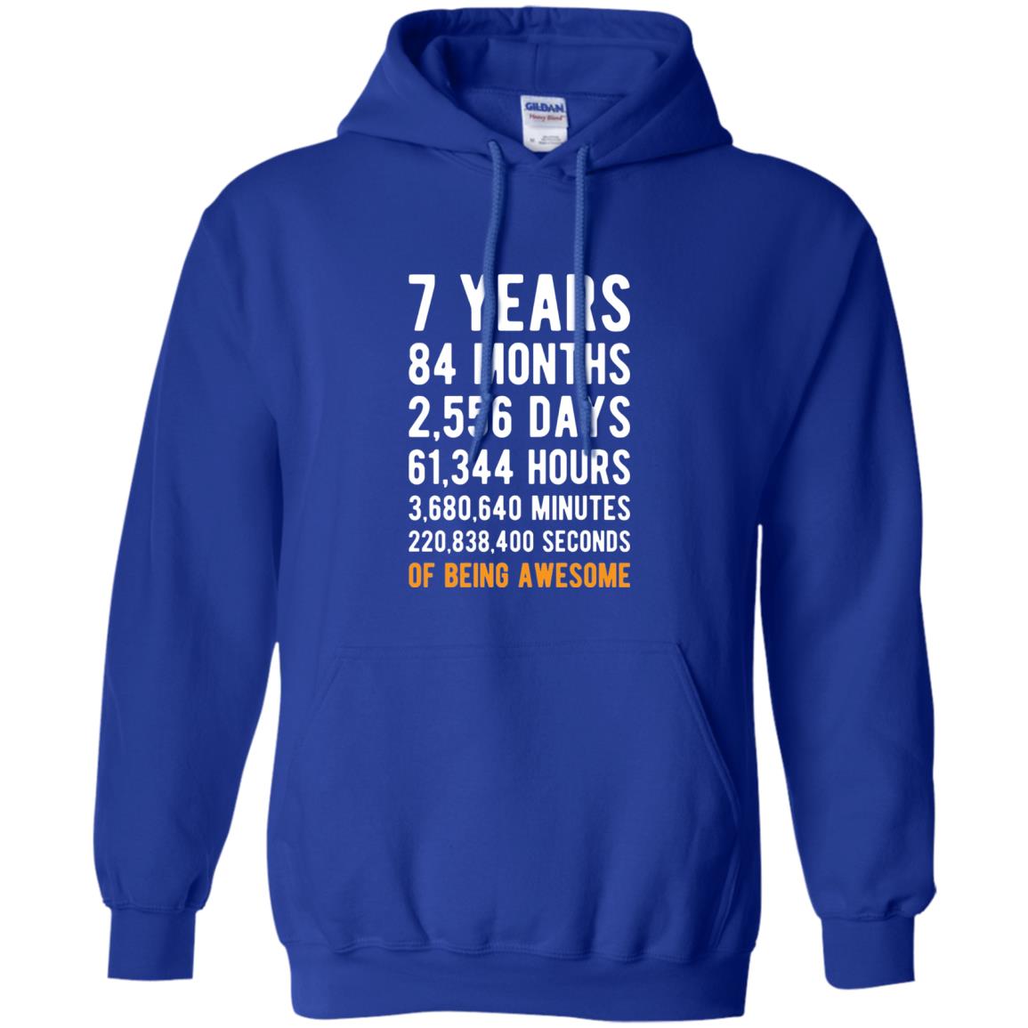 7th Birthday Shirt 7 Years Old Being Awesome Royal