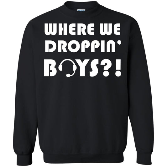Where We Dropping Boys Gamer Shirt Black