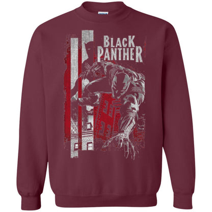 Film T-shirt Panther Lurk Graphic T-shirt Maroon