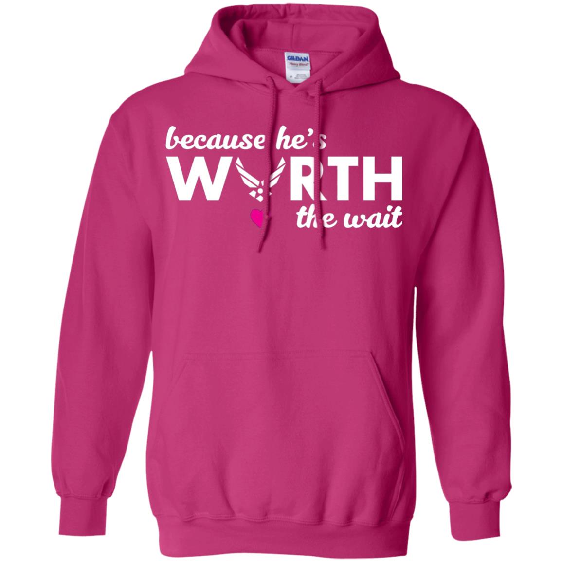 Because He Is Worth The Wait Military Wife Girlfriend T-shirt Heliconia