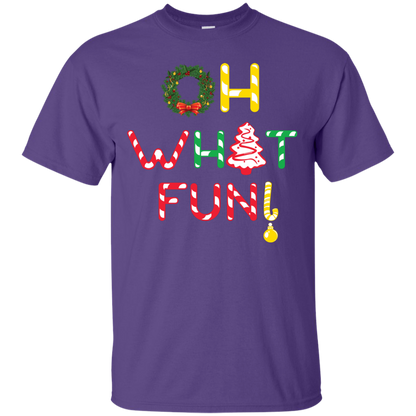 Christmas T-shirt Oh What Fun Purple