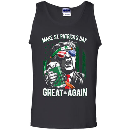 Make St Patricks Day Great Again Trump Leprechaun T-shirt Black