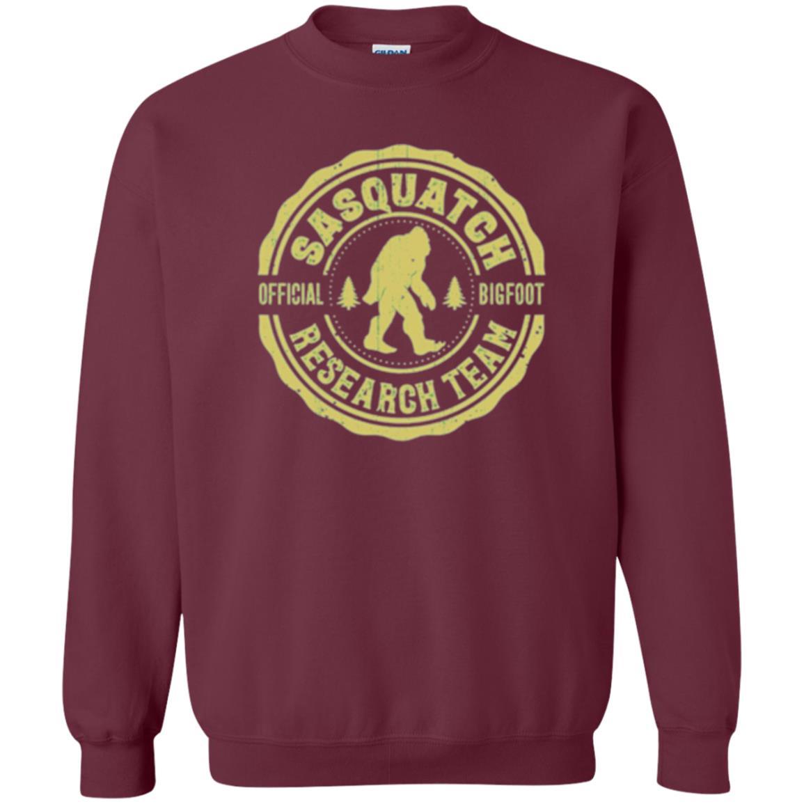 Squatchin Gone T-shirt Finding Sasquatch Bigfoot Research Team Maroon