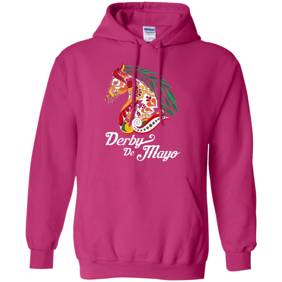 Derby Cinco De Mayo Floral Horse Race T-shirt Heliconia