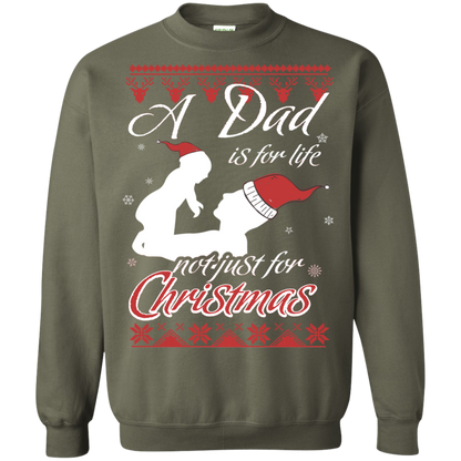 Family T-Shirt A Dad Is For Life Not Just For Christmas Military Green