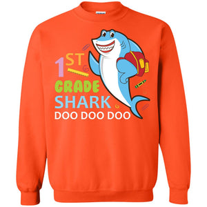 1st Grade Shark Doo Doo Doo Back To School T-shirtG180 Gildan Crewneck Pullover Sweatshirt 8 oz.