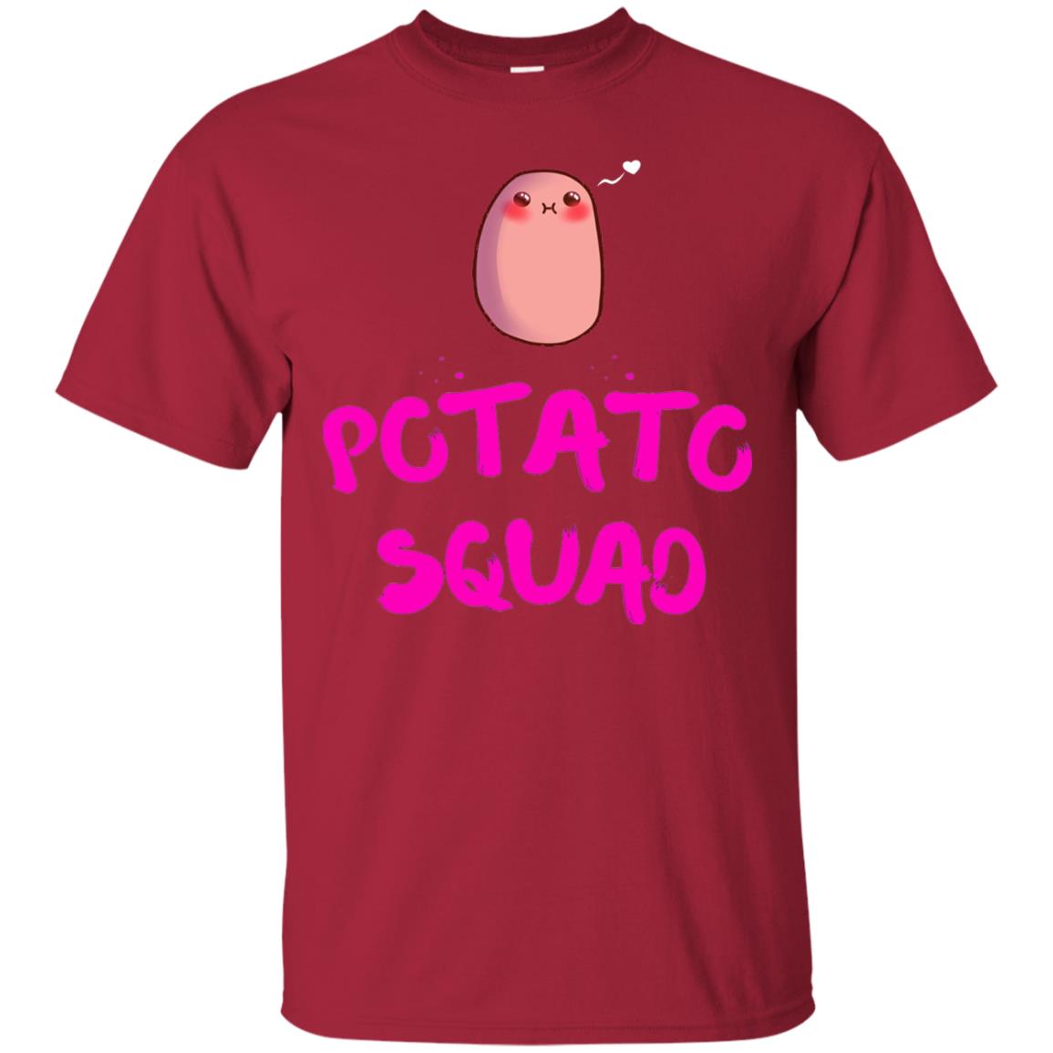 Cute Potato Squad T-shirt I Love Potato Cardinal