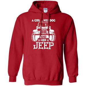 Dog Lover T-shirt A Girl Her Dog And Her Jeep