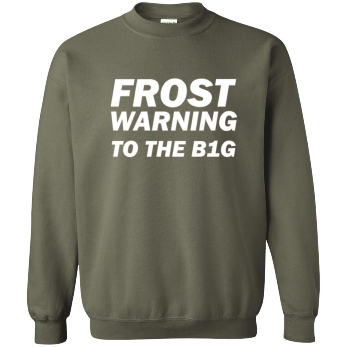 Frost Warning Nebraska T-shirt Military Green