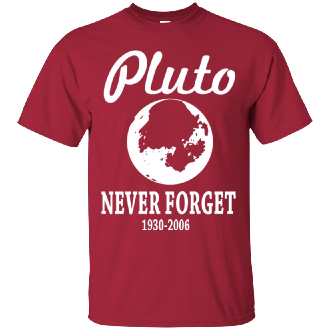 Pluto Never Forget T-shirt Cardinal