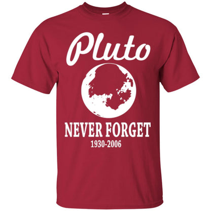 Pluto Never Forget T-shirt Cardinal