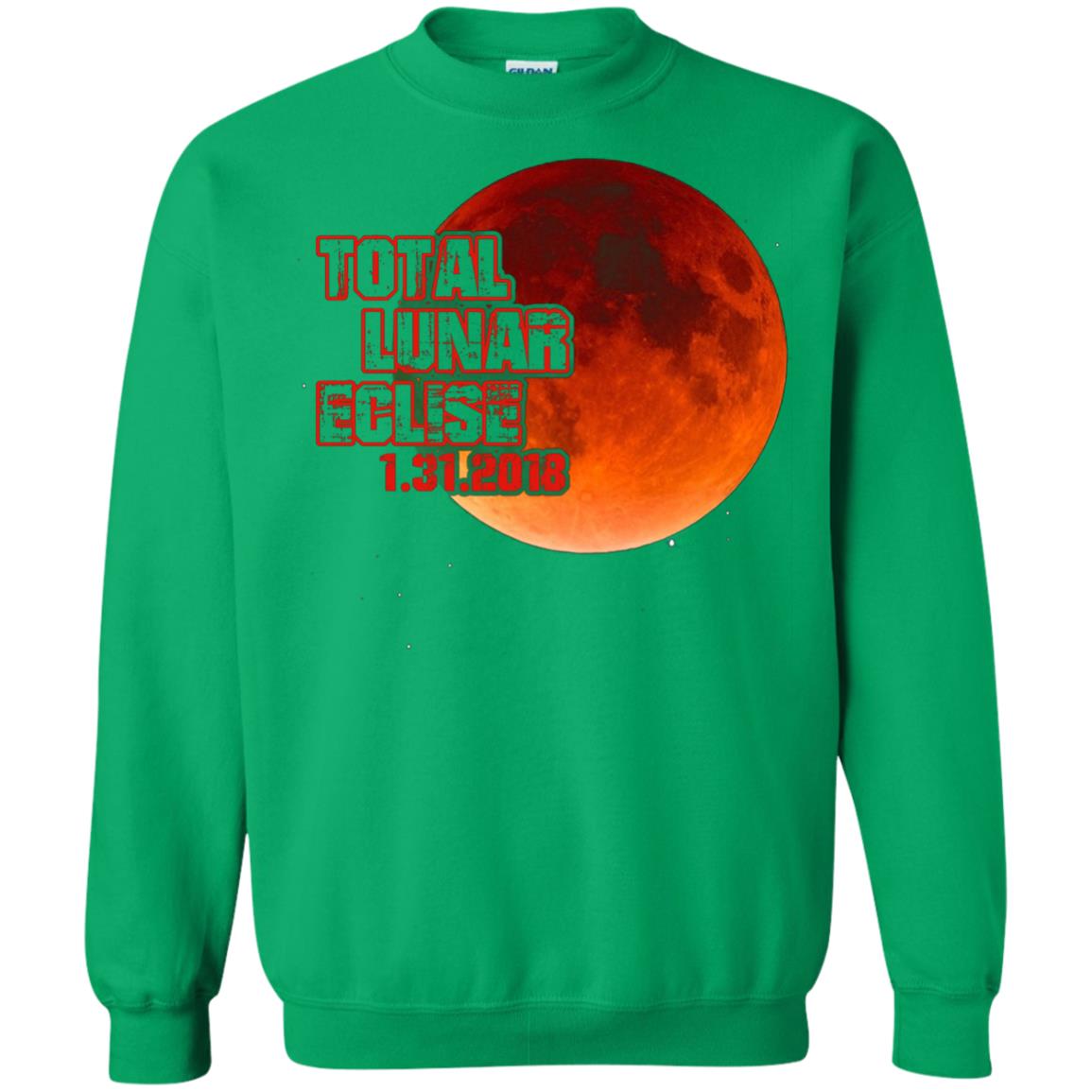 Blood Moon T-shirt Total Lunar Eclipse 1.31.2018 Irish Green
