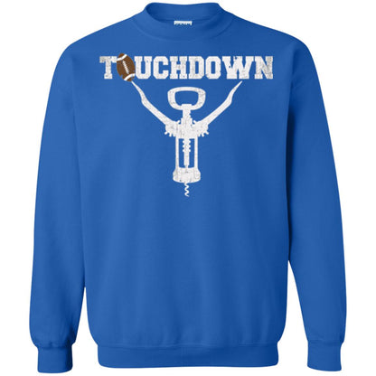 Football T-shirt Touchdown Funny Football Wine Lovers Royal