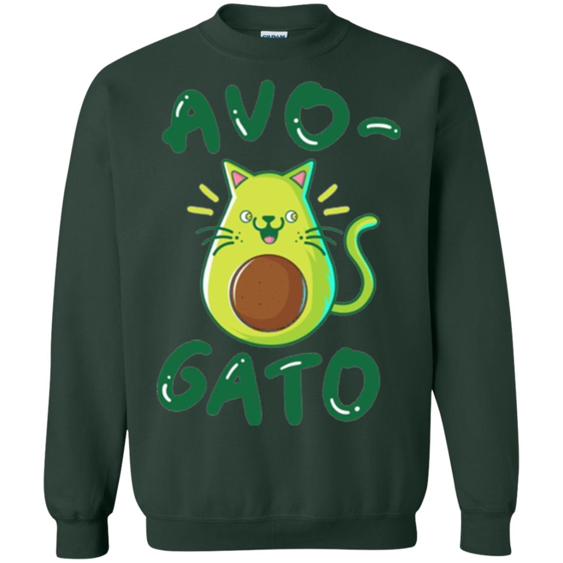 Cat Lovers T-shirt Avocado Avogato Forest Green
