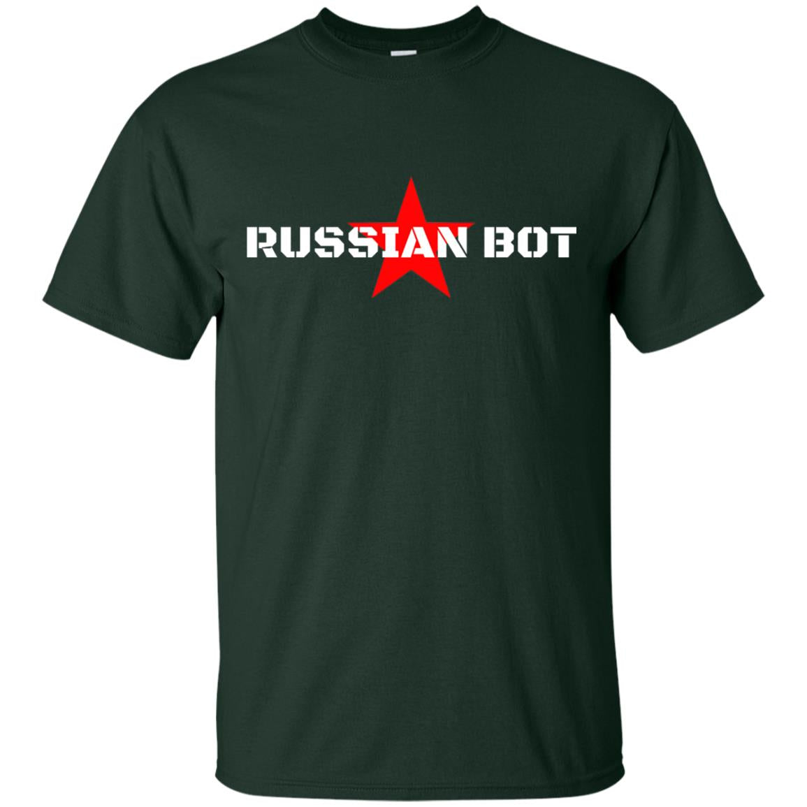 Russian Bot Star Vintage Hacker Political Spy T-shirt Forest