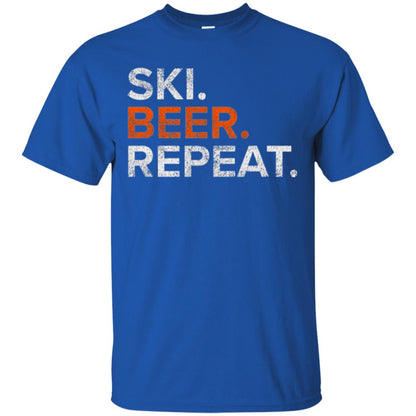 Ski And Beer Lovers T-shirt Royal