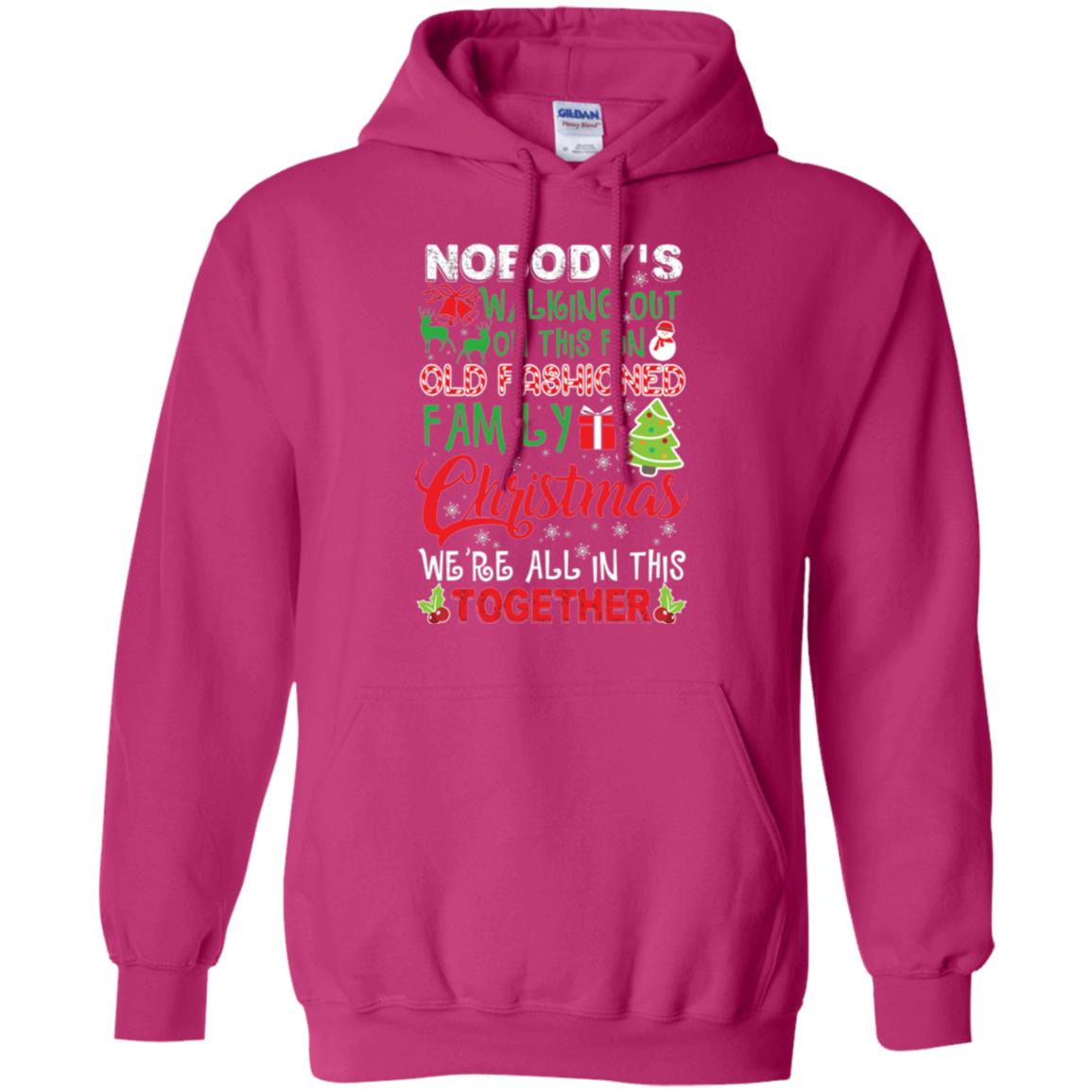 Christmas T-shirt We_re All In This Together Heliconia
