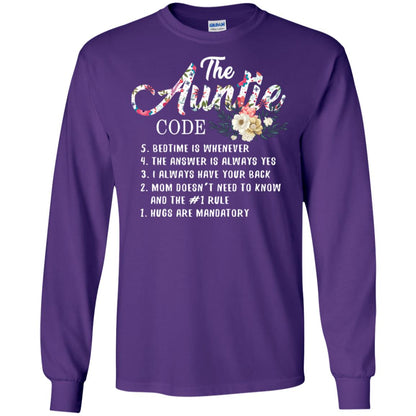 The Auntie Code Shirt For Womens Purple