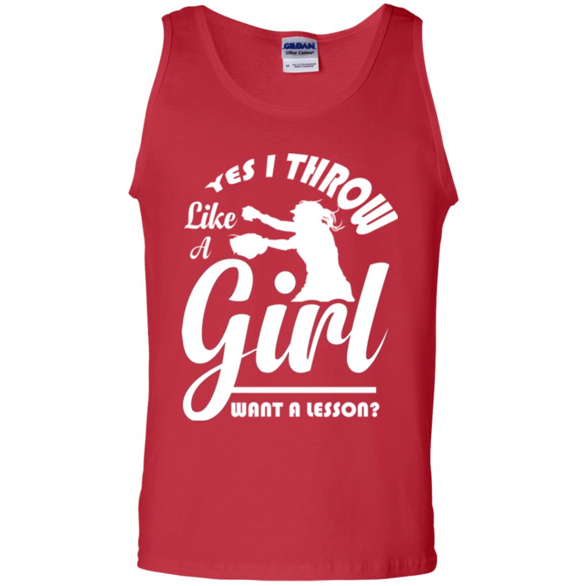 Softball T-shirt Yes I Throw Like A Girl Want A Lesson Red
