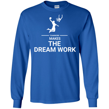 Basketball T-shirt Teamwork Makes The Dream Work Royal