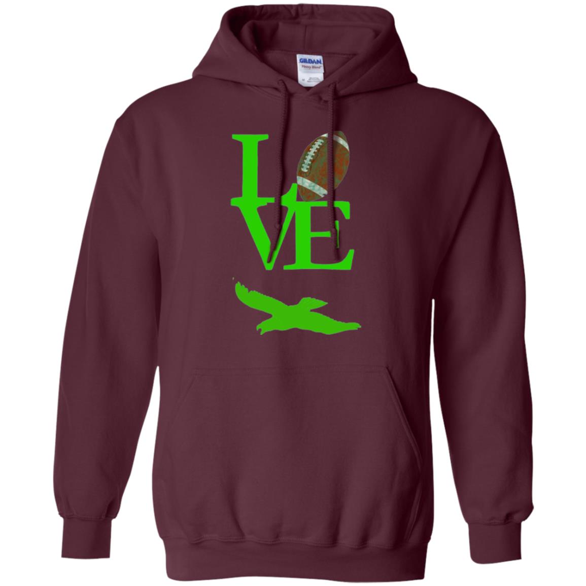 Football Lover T-shirt Love Football Flying Bird T-shirt Maroon